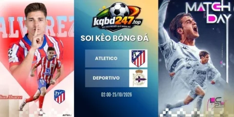 Tỷ lệ kèo Atletico vs Deportivo, La Liga - 25/10/2026